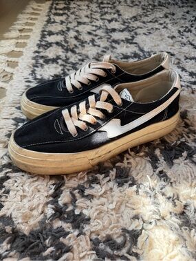 Stepney Workers Club SWC Black Canvas Shoes Size 43